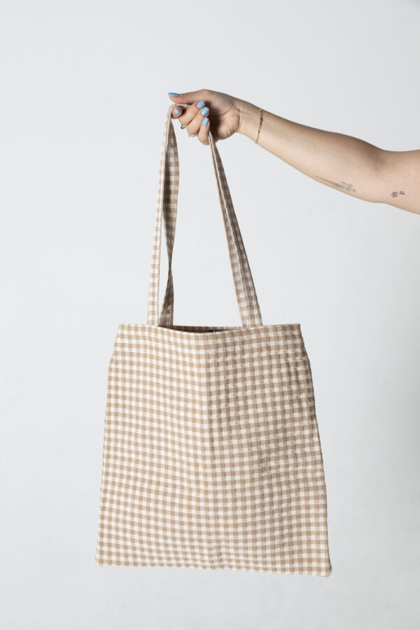 Tote Bag Karo Beige