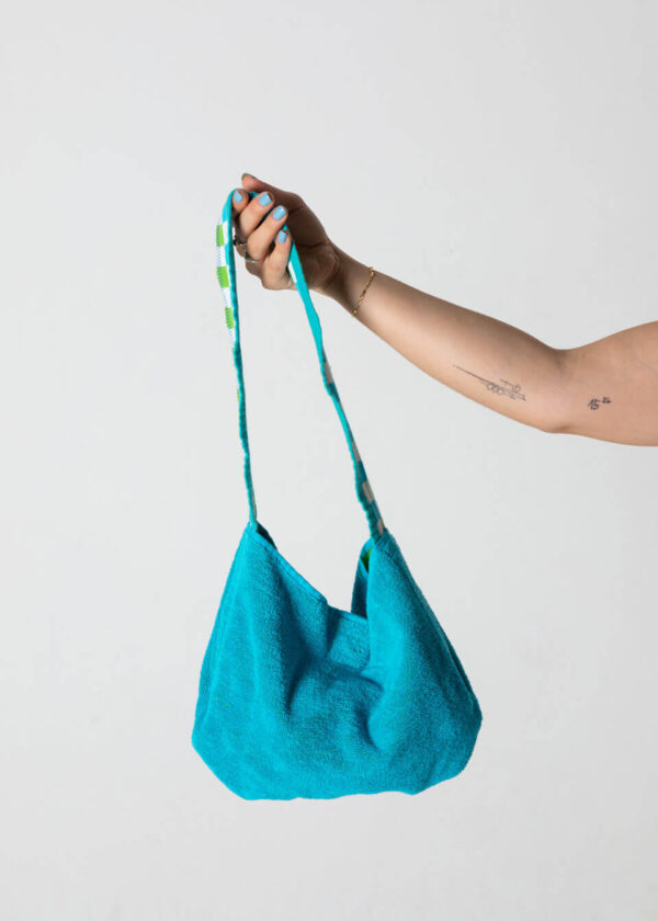 Kurva Bag Karo Green & Blue - Image 3