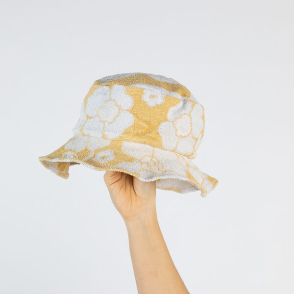 Bucket Hat Beige Flowers - Image 2